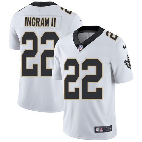 Nike Saints #22 Mark Ingram II White Men's Stitched NFL Vapor Untouchable Limited Jersey